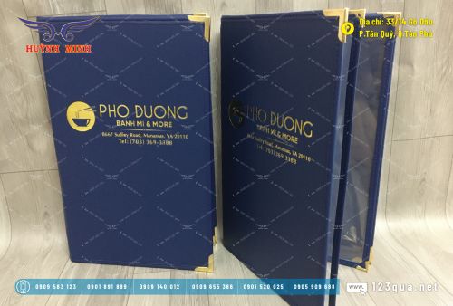 bìa menu nhựa kiếng trong suốt