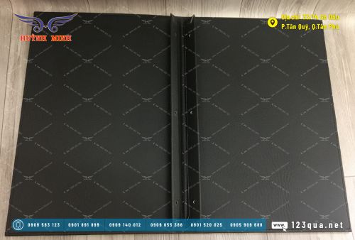nhận làm bìa menu da bắt vít