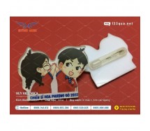 ĐỊA CHỈ SẢN XUẤT PIN CÀI ÁO-HUY HIỆU MICA CHIẾN SĨ HOA PHƯỢNG ĐỎ
