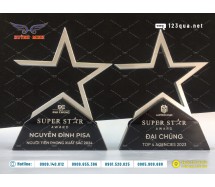 Kỷ niệm chương pha lê phối mica - ngôi sao