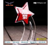 Kỷ niệm chương pha lê - ngôi sao thân cong